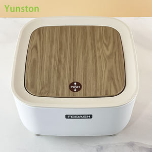 سلة قمامة صغيرة للمكتب مزودة بغطاء سلة قمامة بلاستيكية للمكتب سلة قمامة مستطيلة مزودة بغطاء - Product Image 2