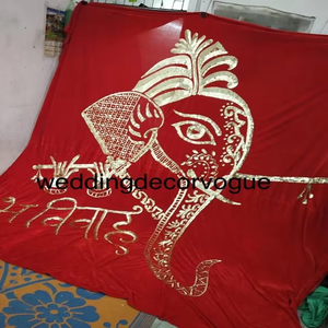 แผงฉากหลังงานแต่งงานปักกำมะหยี่อุปกรณ์ประกอบเวทีสำหรับงานปาร์ตี้ดีไซน์ล่าสุด - Product Image 2