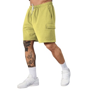 Shorts pour hommes de haute qualité 100% coton éponge française Logo personnalisé survêtement décontracté grande taille shorts pour hommes - Product Image 3