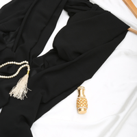 Khimar en polyester léger fait main pour femmes adultes, style décontracté, écharpe hijab, fourniture d'usine OEM, vente en gros pour usage quotidien