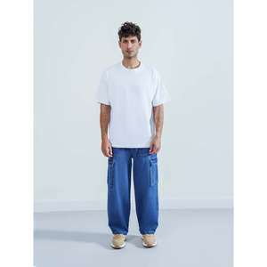 T-shirt en jersey de coton 300 g/m² épais, coupe oversize à épaules tombantes, unisexe, impression sérigraphique personnalisée, OEM ODM en gros - Product Image 1