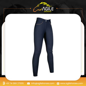 Producto superior Pantalones de equitación para mujer Parche de rodilla Agarre Ropa ecuestre Fabricación personalizada Venta al por mayor Pantalones a granel - Product Image 6