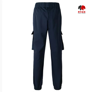 Pantalones de chándal deportivos tejidos informales transpirables de secado rápido para hombre con cierre de cordón ecológico Ryan Pro Gear al por mayor - Product Image 4