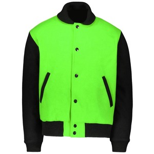 Chaqueta universitaria de manga larga de tela de lana personalizable OEM para hombre, ropa de invierno de chenilla con capucha y cuello levantado de Letterman de calle alta - Product Image 6