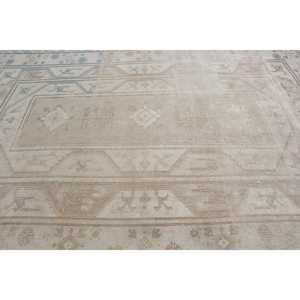 7.9x11.5 ft Vintage Rug, Turkish Oversize Rug, <b>Brown</b> Persian <b>Wool</b> Rug - Product Image 4