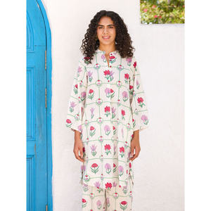 Conjunto de Dos Piezas Floral Bohemio para Mujer, Atuendo de Oficina para Verano - Product Image 4