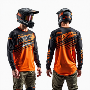 เสื้อแข่งมอเตอร์ครอสผู้ชายแบบกำหนดเอง แขนยาว ชุดแข่งรถ ATV เสื้อเจอร์ซีย์มอเตอร์ไซค์ ชุดแข่งรถมอเตอร์ไซค์ - Product Image 1