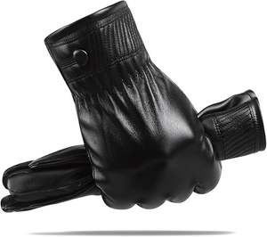 Trendiness Unisex Premium Genuine Classic Cómodos guantes de moto de cuero transpirable con movimiento de dedo flexible - Product Image 5