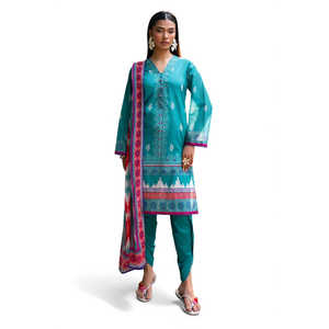Conjunto de Traje de 3 Piezas Estampado para Mujer con Dupatta de Chifón SD-52211 - Product Image 6