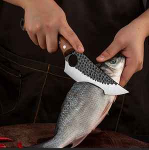 Couteau de chef de qualité supérieure, tranchant comme un rasoir, de haute qualité, fabriqué sur mesure, taille pleine, lame droite, fait à la main, en acier au carbone, ensemble de quatre pièces - Product Image 4