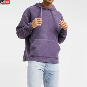 Fabricant OEM – Sweat à capuche délavé pour homme, qualité supérieure, en coton, sur mesure, coupe oversize, style streetwear - Product Image 4