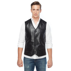 Meilleures ventes Gilet en cuir véritable pour hommes Nouveau style Respirant Léger Hiver Vélo Vêtements d'extérieur pour adultes - Product Image 1