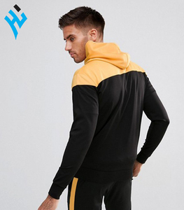 Pull à capuche 100% Polyester avec fermeture éclair complète, couleur unie, imprimé chaud pour homme, vente en gros - Product Image 4