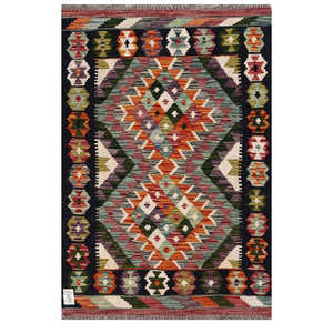 Tapis Kilim d'Afghanistan Maimana 123 x 82 cm, décoration murale - Product Image 1