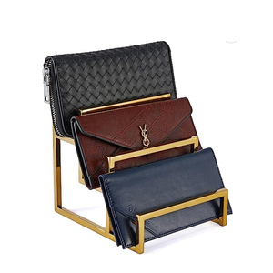 Soporte de exhibición de bolso de mano dorado, Cartera de 3 capas, estante de exhibición - Product Image 2