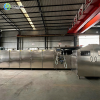 Machine automatique de fabrication de gaufrettes croustillantes pour rouleaux d'œufs avec système de cuisson et de formage, ligne de production