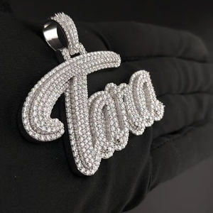 Unisex Tara Charm 9ctw Custom 925 Sterling Hip Hop Colgante VVS Moissanite Diamante Acero inoxidable Moda Colgantes Encantos - Product Image 1