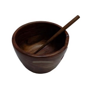 ชามไหมพรมไม้ทรงกลม,ทำด้วยมือแนววินเทจพร้อมตะขอโครเชต์สำหรับถักและถักโครเชต์ - Product Image 2