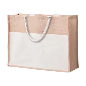 Sac de plage en jute personnalisé pour la promotion de produits - Product Image 1