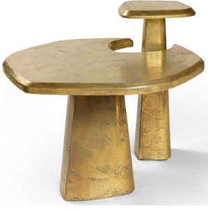 Mesa auxiliar de café de metal de diseño artesanal redonda, mesa de centro de calidad antigua, mesa auxiliar de aluminio de tamaño personalizado, latón. - Product Image 1