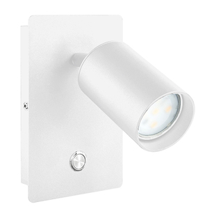 White GU10 aluminum <b>wall</b> <b>light</b> <b>with</b> <b>switch</b> (F-Bright 2076002) - Product Image 1