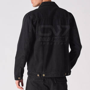 Vente en gros Logo personnalisé Veste en jean pour hommes en coton Veste en jean respirante pour hommes pour usage extérieur - Product Image 2