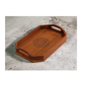 Bandeja para servir de madera de mango de Acacia ecológica 100%, bandeja única para uso en el hogar, hotel, restaurante o supermercado - Product Image 3