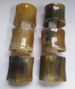 Puños de cuerno Ankole, brazaletes de cuerno de búfalo Natural, pulseras de cuerno pulido ancho para mujer, joyería Bohemia, accesorios de moda - Product Image 1