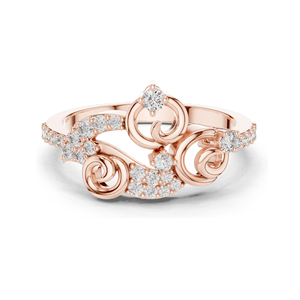 18KT, 14KT, 10KT Gold Lab Diamond Ladies <b>Ring</b> VVS-VS EF Clarity Rose, Yellow, White Gold 0.302 CT Moissanite & Lab - Product Image 1