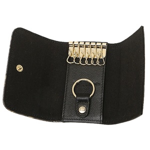 สีดำทำด้วยมือหนังแท้ผู้ถือกุญแจออแกไนเซอร์กรณี - Product Image 5