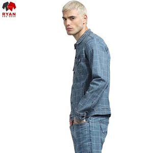 Chaquetas de tela de algodón de mezclilla personalizadas de fábrica Fabricante Pigmento Lavado Oem Custom Mens Jean Chaqueta de mezclilla para hombre - Product Image 6