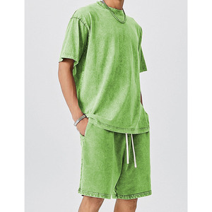 Short à cordon pour hommes Séchage rapide Gym Lavage à l'acide Short pour hommes Colorful Sport Fitness Jogging Coton Running Workout gym wear - Product Image 3