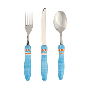 Style moderne Vente en vrac Couverts de cuisine en métal argenté Couverts Design élégant Argent brillant poli Poignée brute forgée - Product Image 3