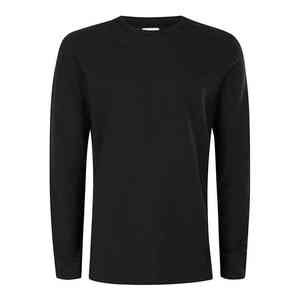 Camiseta negra en blanco personalizada Camiseta de manga larga de algodón 100% para hombre - Product Image 2