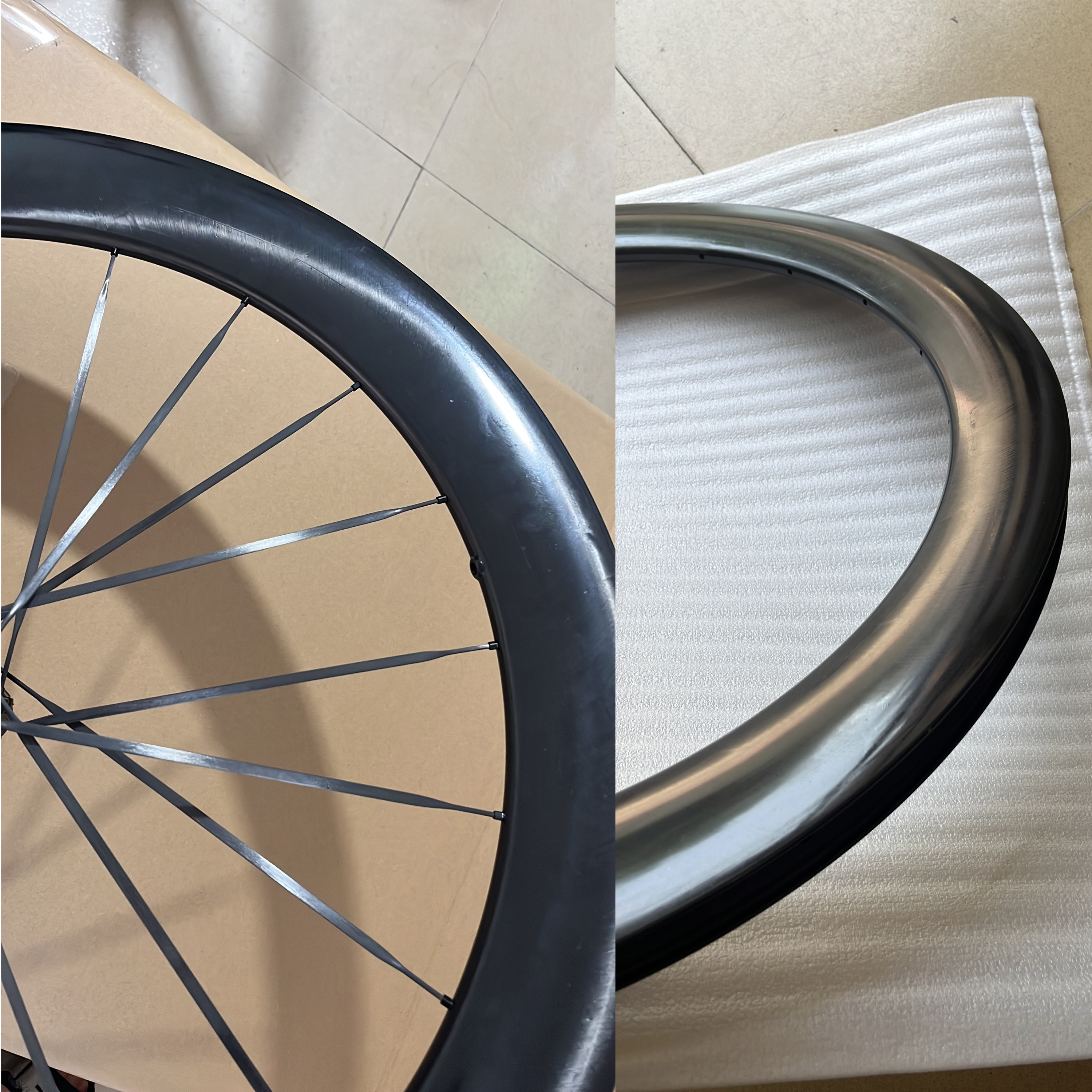 Paire De Roues Carbone 700c - Profondeur 50mm - Largeur 28mm - Frein à Disque - HG/XDR