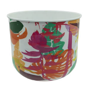 Pot de fleurs et jardinières en fer de style bohème moderne, écologiques, avec motif de feuilles tropicales colorées pour la décoration intérieure - Product Image 1