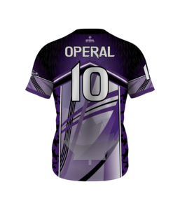 Camiseta de Softbol Personalizada de Cuello Redondo en Morado Claro, 100% Poliéster, Malla Transpirable, Secado Rápido y Antibacteriana, Venta al Por Mayor - Product Image 3