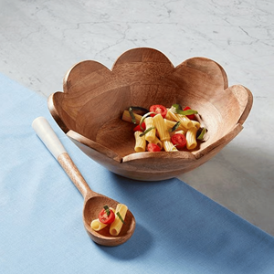 Juego de Tazones para Servir de Madera de Acacia con Diseño Bohemio, Ecológico, Personalizable con Logotipo, Venta al por Mayor, Utensilios de Cocina de Vietnam - Product Image 3