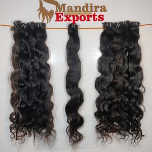 100% máquina de doble trama Natural Bodywave indio sin procesar negro virgen paquetes estilos de onda templo extensiones de cabello humano - Product Image 3