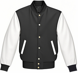 Chaqueta cortavientos de béisbol universitaria con bordado personalizado para hombre, chaqueta de béisbol universitaria con cierre de cremallera para hombre - Product Image 1