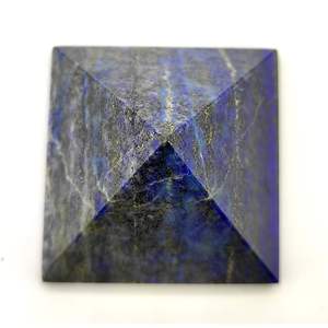 Pirámide de cristal de lapislázuli natural, pirámide de lapislázuli, collar de lapislázuli artesanal de cristal - Product Image 2