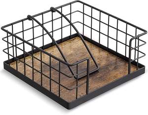 Servilletero de Metal de bajo precio, servilletero de mesa hecho a mano, forma personalizada y diseño, servilletero de madera, servilletero de alambre de Metal - Product Image 1