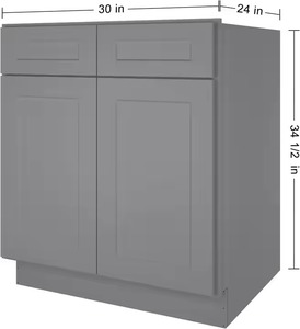 Armoires de cuisine traditionnelles aux normes américaines Stockage de carcasses en contreplaqué avec comptoirs complets pour le rangement de la cuisine - Product Image 4