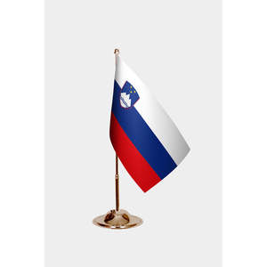 Drapeaux de bureau personnalisés de Slovénie, impression numérique, variés (nylon, plastique, polyester, vinyle, soie), personnalisables pour l'assurance automobile - Product Image 2