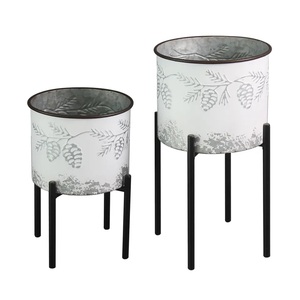 custom wall mounted flower <b>pots</b> garden accessories galvanized metal balcony herb decoration hanging planter - Product Image 2