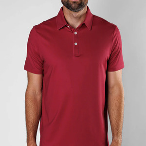 Poliéster transpirable de secado rápido de alta calidad para Polo para verano-Manga corta 300 gramos frente de patrón sólido - Product Image 2