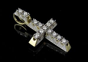 Pendentif croix de jésus en argent sterling S925 entièrement clouté de diamant Moissanite taille ronde dans la clarté VVS - Product Image 2