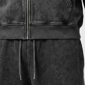 Ensemble de survêtement pour homme, style délavé à l'acide, qualité personnalisable, respirant, pour l'hiver, athlétique, gym, fitness, course à pied, kit de couleur personnalisé - Product Image 5