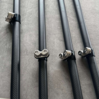 Mât d'auvent compact en fibre de carbone de 2 m, extensible, stable, léger et robuste pour yacht
