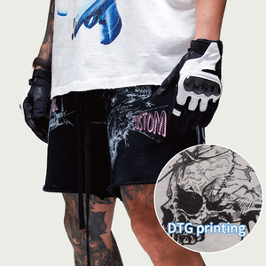 New Style OEM Service Custom Logo Puff Printed Elastic Waist Breathable <b>Quick</b> <b>Dry</b> Summer Cotton Men's Casual <b>Shorts</b> - Product Image 5